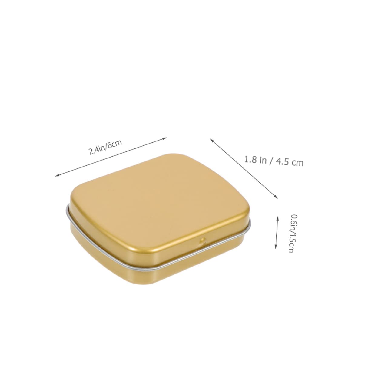 Mini Boîte Rectangulaire Lot de 10 Pièces en Fer-blanc