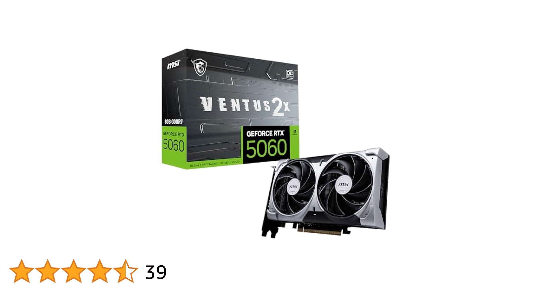 グラフィックボード・グラボ・ビデオカード MSI GeForce RTX 5060 8G VENTUS 3X OC MSI GeForce RTX™ 5060 8G VENTUS 3X OC