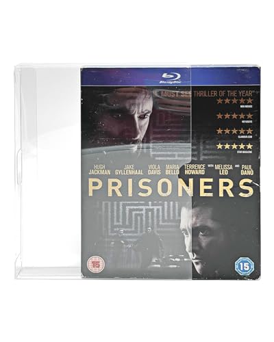 Premium Steelbook Slipcovers Protector Compatible with Blu-Ray Custom Fit Visible Spine 0.35mm Crystal Clear PET With J-Card Pack Sizes 15-Pack