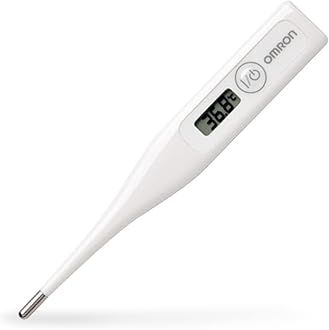 Omron Glass Mc 246 Digital Thermometer With Quick Measurement Of Oral & Underarm Temperature In Celsius & Fahrenheit, Water Resistant For Easy Cleaning