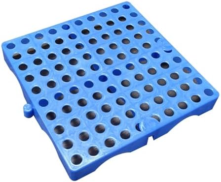 Lightweight Yellow Plastic Pallets - Nestable Waterproof Polyethylene Platform for Garage, Supermarket, Basement Use - Durable Floor Pallets for Easy Storage