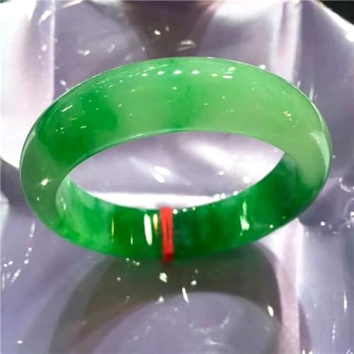 Burmese Green Jade Bangle Bracelet for Women Natural Jadeite Bangles Jewelry Gift for Mother (Size : 60mm)3
