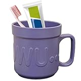 Vaso para Cepillo de Dientes de 400 ml, Vaso de baño de Moda de 400 ml con Textura esmerilada | Suministros de organización del hogar para pastas dentales, cepillos de Dientes, anteojos y