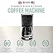 HADEN Starbeck Coffee Machine, 10 Cup Automatic Drip Coffee Maker with Anti-Drip Function and Reusable Washable Water Filter, Black & Chrome