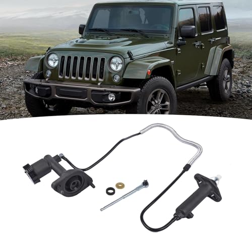 Shkalacar Clutch Slave Master Cylinder Kit Clutch Master and Slave Cylinder Assembly Clutch Hydraulic Release Bearing Kit with Pre Filled Fluid Lines for TJ 2.5L 4.0L 1997-2002 by Shkalacar - Used condition - Image 2