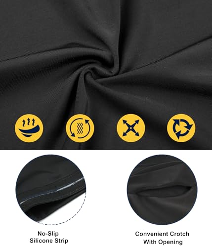 Ifkodei MEN COMPRESSION SHORTS BOXER BRIEFS Men Tummy Control Compression Shorts Boxer Briefs High Waist Seamless Slimming Belly Underwear Body Shaper Black thumb #4