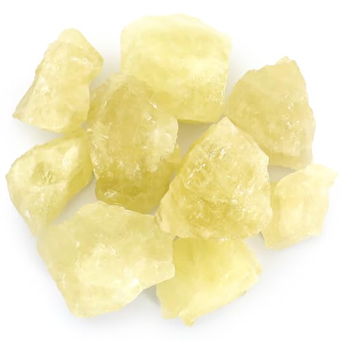 Cuarzo Citrino en Bruto, 500g Cuarzo Citrino Piedra Natural, Minerales en Bruto, Piedras Energeticas de Cuarzo Citrino, Gemas de cristal en bruto para curación y decoración