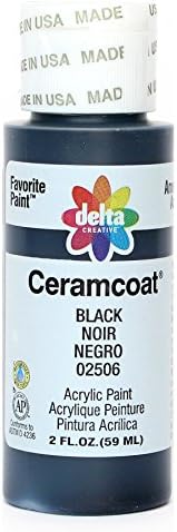 Delta Creative Ceramcoat Acrylic Paint in Assorted Colors (2 oz), 2506, Black