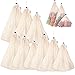 通用 XTUDOU 9 pièces sac reutilisable fruit legume, sac a vrac en coton Lavable avec indication du poids et Cordon pour Ranger Fruits Légumes Courses(3*S, 3*M, 3*L)