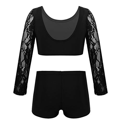 Image of Agoky Kids Girls 2PCS Sports Outfits Ballet Gym Sequins Mermaid Tank Top Shorts Set Tankini Swimwear Gymnastics Tracksuit