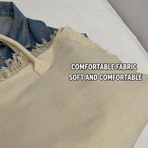 Bolso Tote de Mezclilla con Gran Capacidad para Mujer miniatura 7
