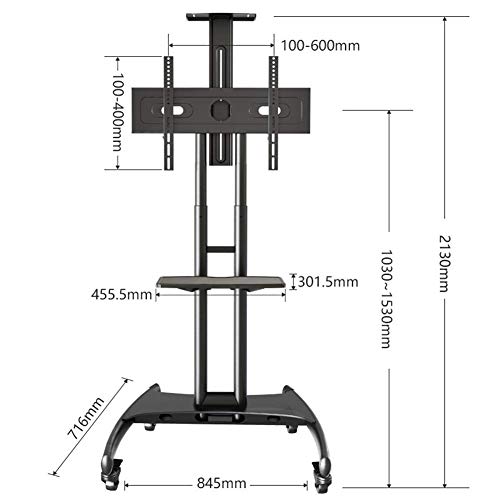 Soporte universal para TV móvil ajustable 32-65" miniatura 4
