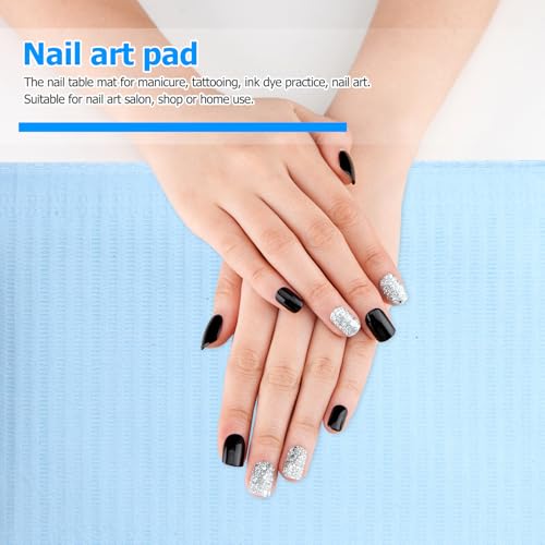 Tapis de table jetable bleu pour protection de table de manucure - 4