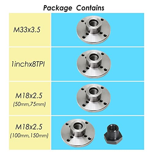 Placa de cara para torno de madera 75mm M33x3.5 miniatura 7