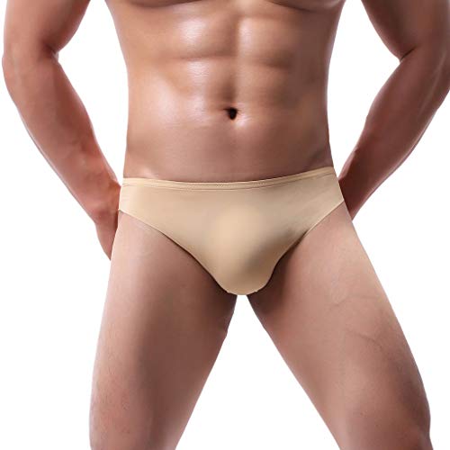 Bikini Underwear for Men Cotton No Show Wicking Breathable Soft Briefs Comfortable Stretch Seamless Everyday Panties