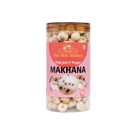 RMRM THE NUT SCIENCE The Nut Science Roasted&Pink Salt&Pepper Flavoured Makhana-70G|Pink Salt&Pepper Makhana|Perfect Evening Snack(Pack Of 1) (B0CDRXPHRY) Amazon Price History, Amazon Price Tracker