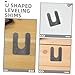 HAWILLOSCH 2pcs U-Shaped Lift Shims for Automotive Height Adjustment Leveling Spacer for Car and Industrial Equipment Optimal Stability Irregular