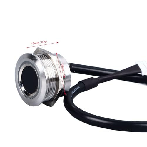 Beufee Módulo circular de impressão digital, interface TTL, módulo capacitivo de identificação de im