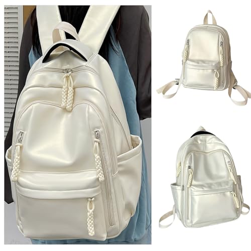 Mochila para portátil que soluciona la falta de espacio con piel sintética suave 2