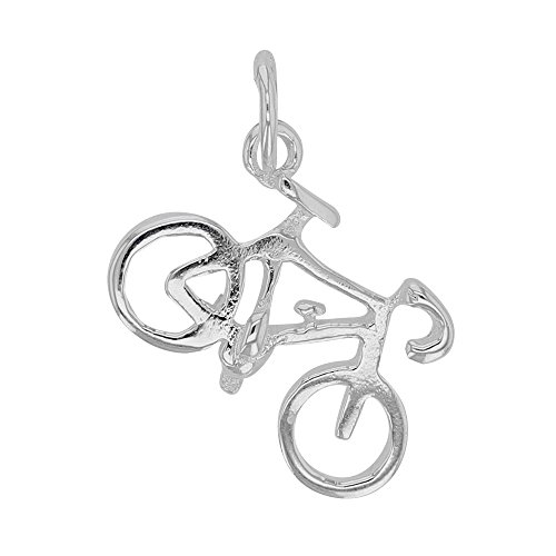 Pendentif vélo en argent 925/1000, collier cycliste et bijou bicyclette 31610441