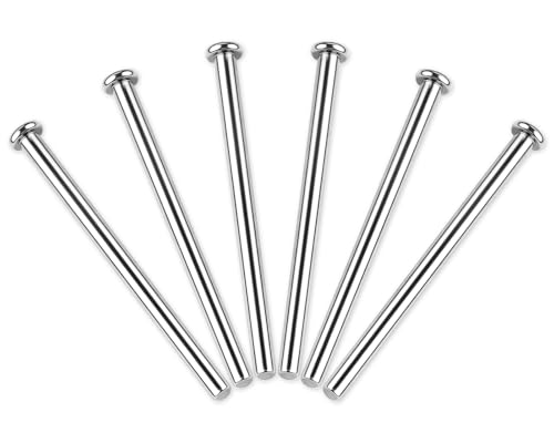 DS. DISTINCTIVE STYLE 6 Pcs 3.5 Inch Interior Door Hinge Pins Replacement Brushed Silver Hinge Pins for Interior Wood Door