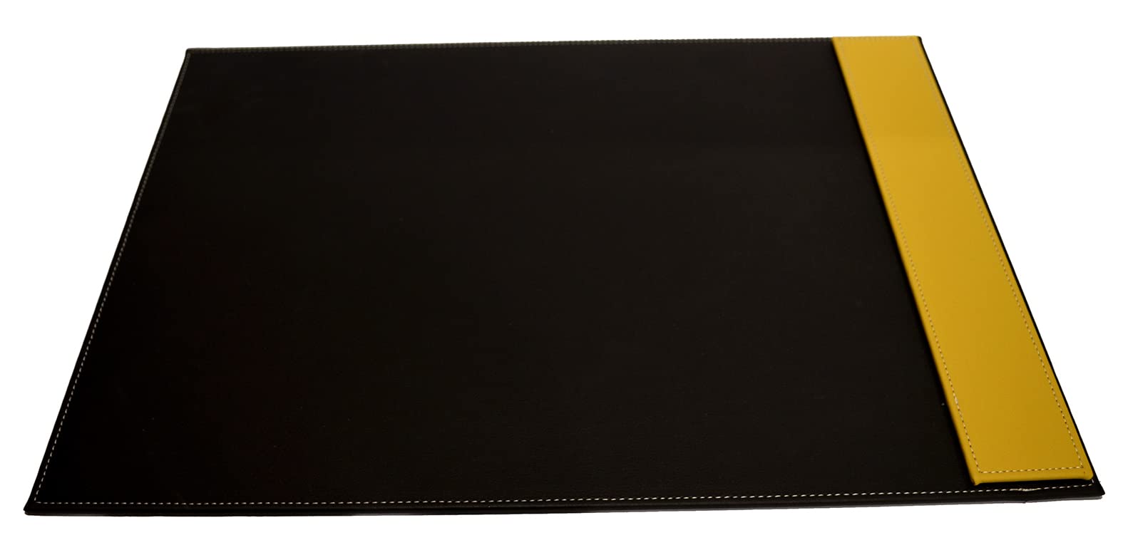 Oggettando - Schreibtisch-Set aus Kunstleder mit Zubehör bestehend aus Schreibunterlage mit Seitenstreifen, Dokumentenablage, Taschenleerer, Stifthalter, Kartenhalter (Ocker)