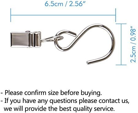 DIWUJI 25 PCS Metal Hanging Clips Hook, Clamp Hanger for Curtain, Party String Light, Outdoor Activities Wire, Home Decoration