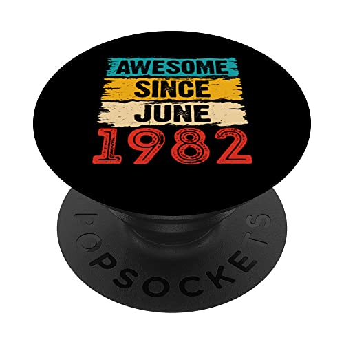 Regalos de cumpleaños 41 años impresionantes desde junio de 1982 PopSockets PopGrip Intercambiable