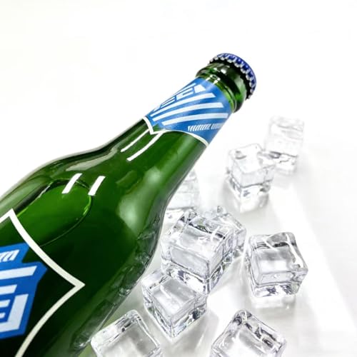 100 piezas cubitos de hielo artificial acrílico claros miniatura 4