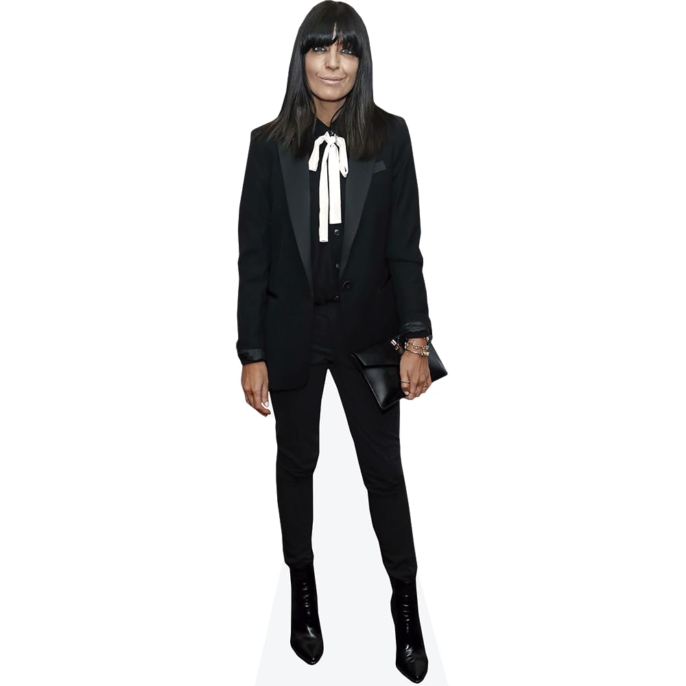 Yes Point Of Sale & Packaging Black Claudia Winkleman Mini Cardboard Cutout - ( Outfit) (60Cm)