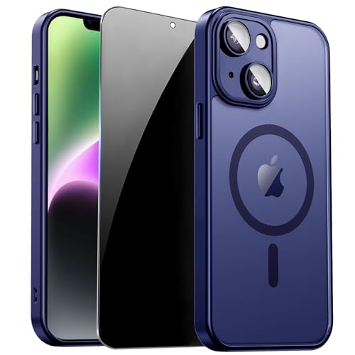 Image of for iPhone 14 Plus Case with Privacy Screen Protector, Blue
