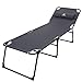 Produktbild 10T Campingliege Jessey Gartenliege mit Kopfkissen Klappliege Sonnenliege Liege-Fläche 195x65x40 cm