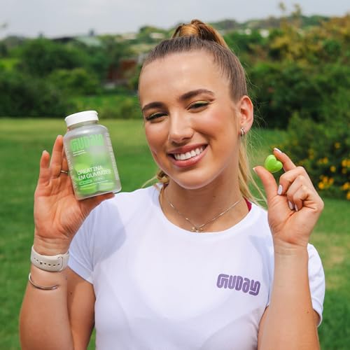 Guday Gummy de Creatina | 60 unidades (30 doses) | 3g de creatina por dose | Sabor Maça Verde