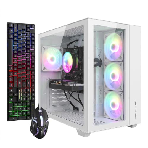 Image of STGAubron Gaming PC Desktop,Core I7 9th,RTX 2060 6G,16GB DDR4,1TB SSD | Gaming Computer Tower for Streaming,Video Editing,Home,School,I7 up to 4.6GHz,ARGB Fan,WiFi 6,BT 5.2,4K DP,HDMI,Win11 Home