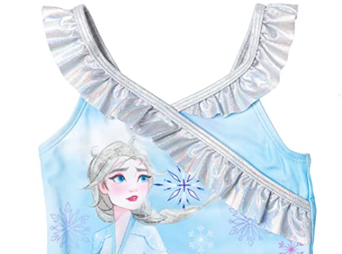Disney Frozen Elsa Toddler Girls One Piece Bathing Suit Blue3