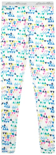 Eddie Bauer Boys And Girls Thermal Underwear Set - 2 Piece Performance Base Layer Long Sleeve T-Shirt Top And Bottom (5-16), Size 5-6, Egret #TOP4