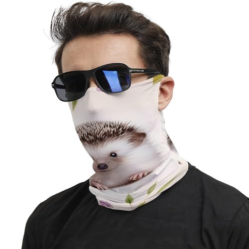 Multipurpose Neck Gaiter Cute Baby Hedgehog Balaclava Face Mask Scarf Headwear Breathable Face Cover2