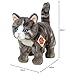 Teddy Hermann 91822 Katze 20 cm, Kuscheltier, grau getigert mit optimalem Recyclinganteil