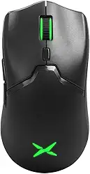DeLUX M800PRO Mouse Gamer sem Fio com Sensor PAW 3370, 19000DPI, 70g Leve, Bateria de 56 Horas, Conexão de Vários Dispositivos, Roda Codificadora TTC, 6 Botões Programáveis e Ajuste de LOD (Preto)