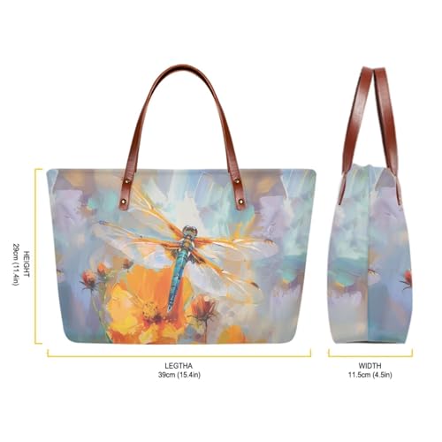 Image of 2PCS Tote Bag for Women Top Handle Purse with Wallet, Hobo Bag Tote Shoulder Bag with PU Cosmetic Bag