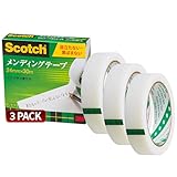 【Amazon.co.jp限定】 3M スコッチ テープ メンディングテープ 大巻 24mm×30m 3巻パック 810-3-24-SIOC