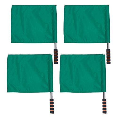 4 pcs Hand Signal Flags Stainless Steel Pole Match Solid