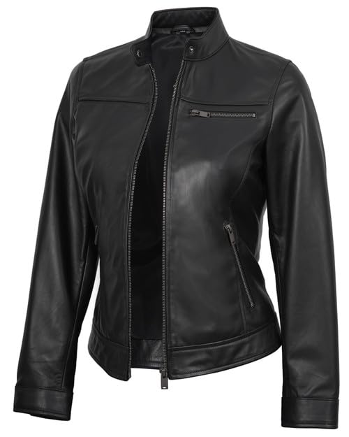 Decrum Leather Jacket Women - Womens Leather Jacket | [1331103] Bickford Black M