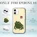 DTJHTBJY for iPhone 16 Case, Animal Print Case for iPhone 16, Scratch Resistant Shockproof Cover, Aesthetic Clear Phone Cover, Hi Frog, Funny Frog Cases（B019）