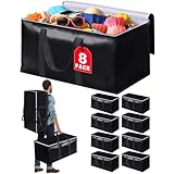 Picture of StoreHappily Heavy-Duty & Extra Capacity Moving Bags with Backpack Straps, Storage Totes with Double Zipper & Strong Handles, Packing Bags Alternative to Moving Boxes, Moving Supplies (8 Pack, Black)