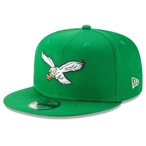 New Era Men's Kelly Green Philadelphia Eagles Throwback 9FIFTY Adjustable Snapback Hat