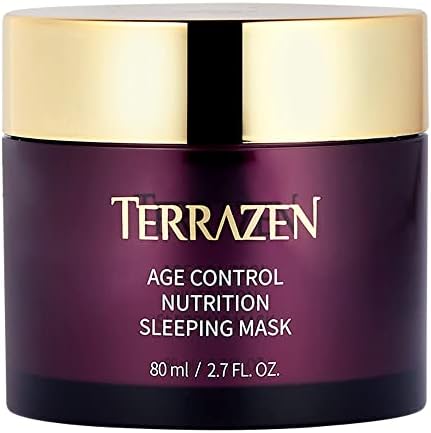 Terrazen Age Control Nutrition Sleeping Mask, 2.70 fl.oz.(80g), Age Control Overnight Face Mask with PHA, PEPTIDE, Plant Squalane, Hydrating, Firming, Glowing Skin