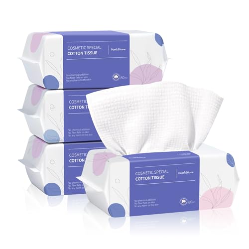 フェイスタオル EF 厚手 クレンジングタオル 80枚×4個セット 高密度厚手 敏感肌用 天然コットン 吸水力抜群 使い捨て メイク落とし 毛羽立ちなし 20×20cm 超柔らか 乾湿両用 フェイスペーパー 赤ちゃんにも優しい ふきとり用 手拭き 顔拭き 大容量 スキンケアタオル