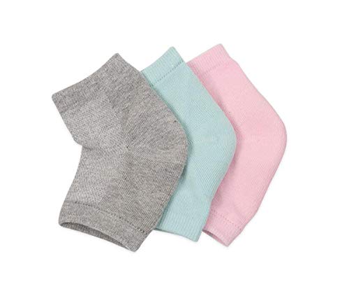 Snadulor 3 Pairs Moisturizing Feet Sleeve Gel Heel Socks For Dry Cracked Heels,Spa Gel Socks,Open Toe Socks For Men Women,White #TOP4