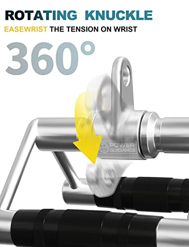 POWER GUIDANCE Triceps Pull Down Attachment, Cable Machine Accessories for Home Gym, LAT Pull Down Attachment Weight Fitness